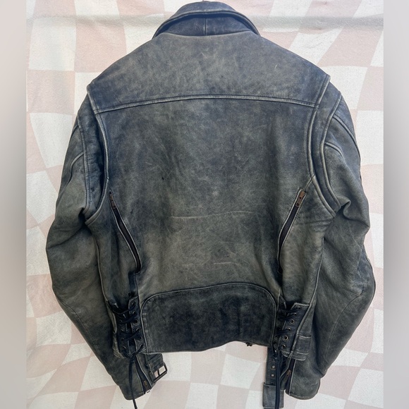 FirstGear Hein Gericke Motorcycle Biker Leather Jacket Mens Med - Picture 11 of 16